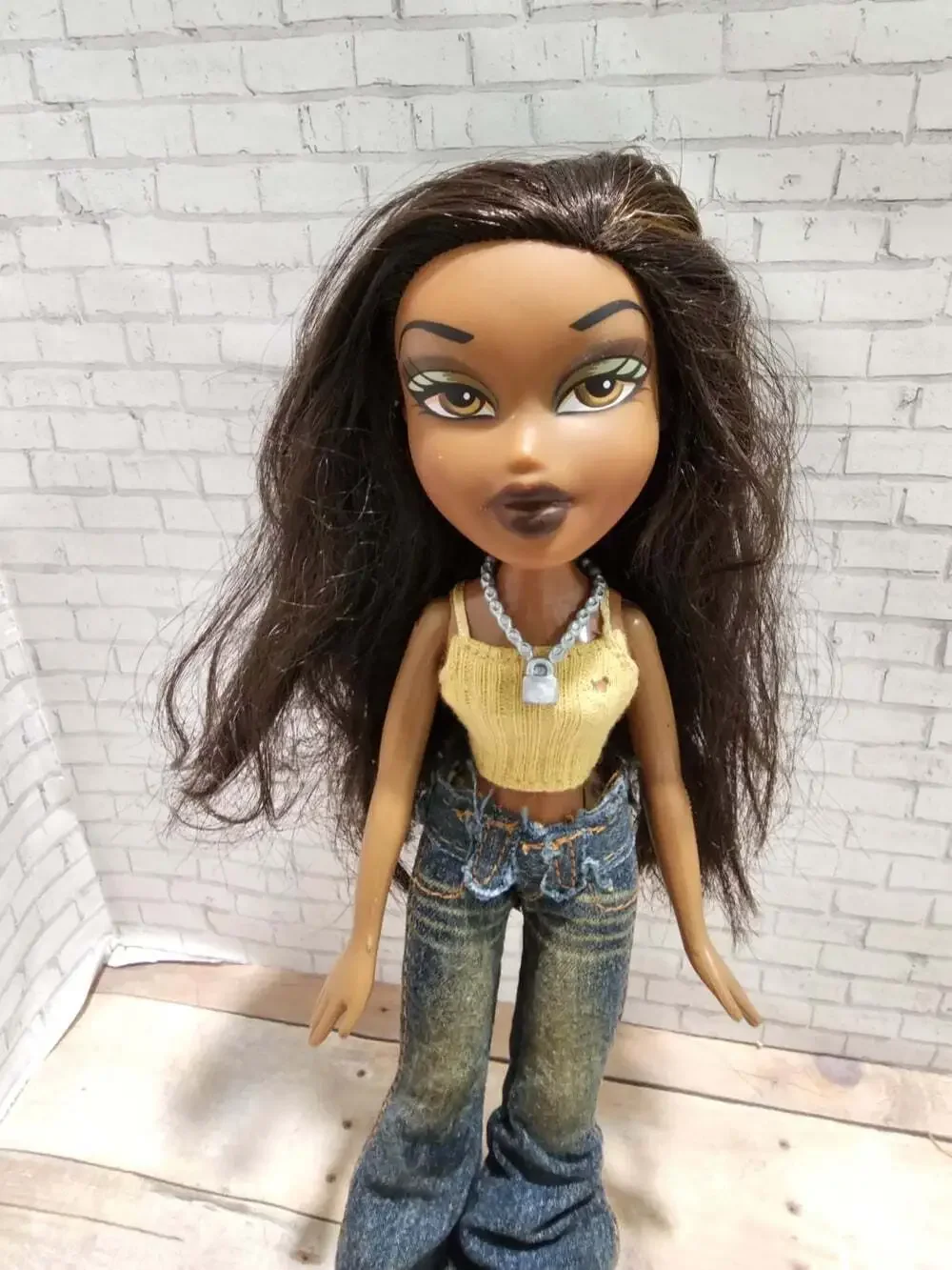 2002 Bratz Xpress It Sasha Doll MGA Vintage Y2K Brown Hair Partial Outfit